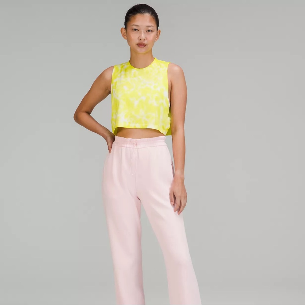 LULULEMON BNWT Yellow Tie Dye Crop Tank